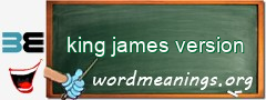 WordMeaning blackboard for king james version